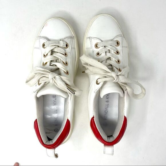 KENDAL + Kylie White Platform Sneakers Size 8 - Picture 5 of 8